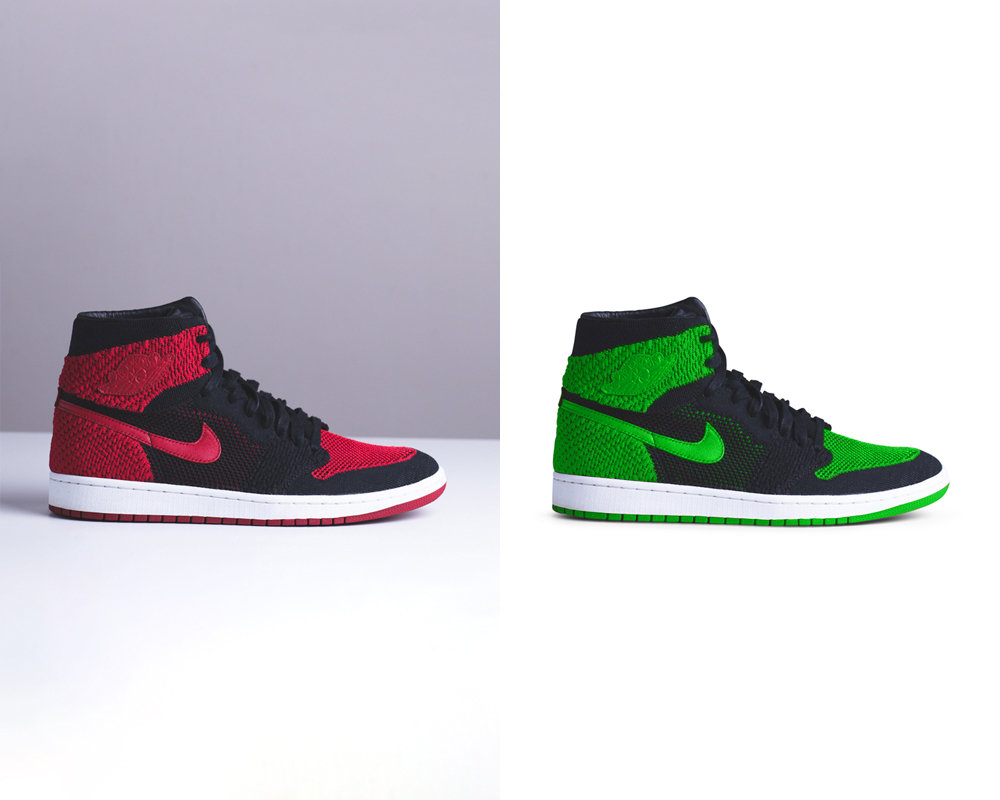 Shoes color correction