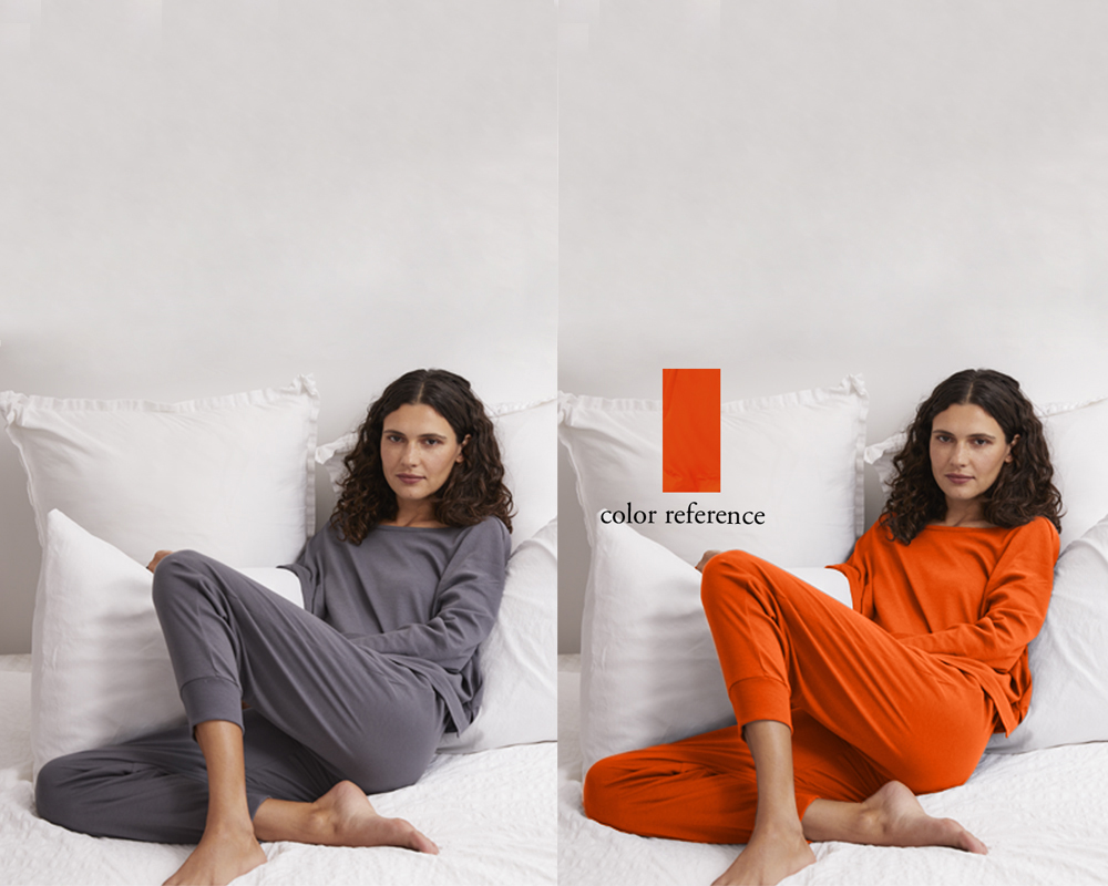 model photography color editing